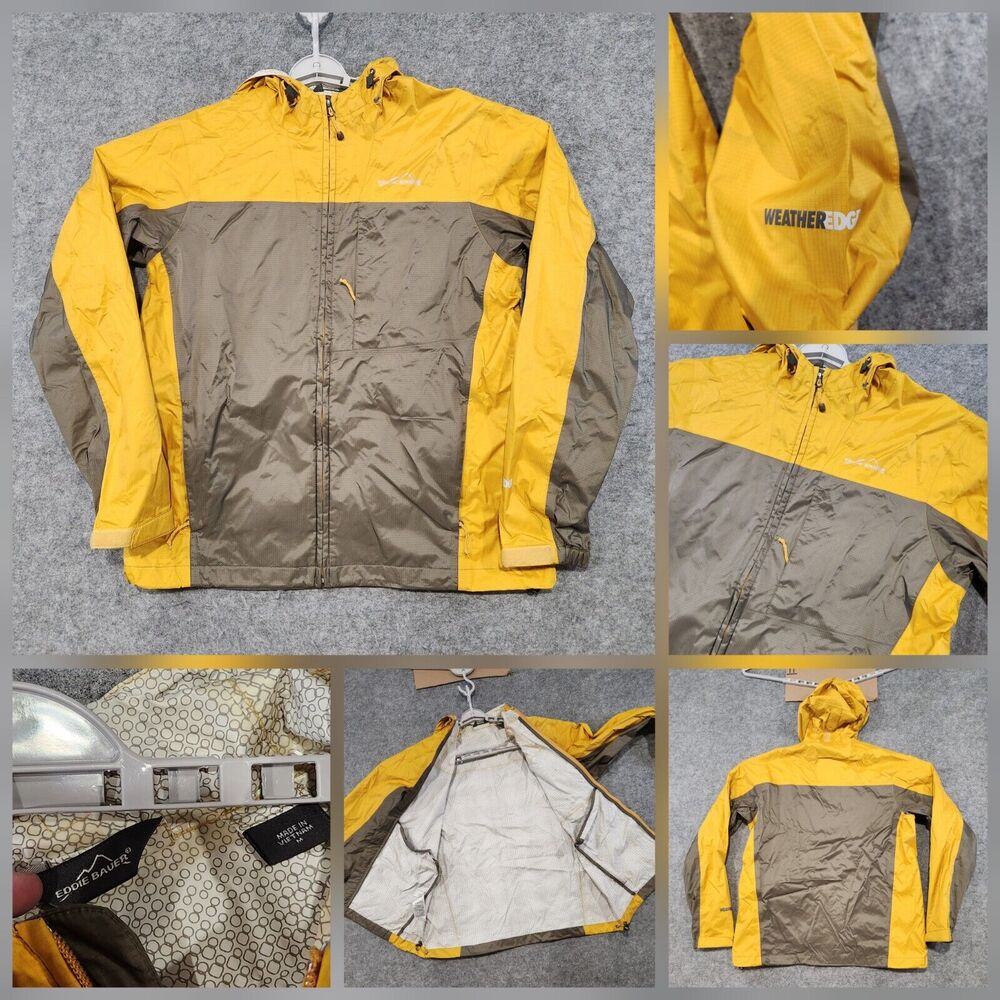 Eddie Bauer Mens M Medium Weatheredge Shell Softshell Hooded Waterproof Jacket